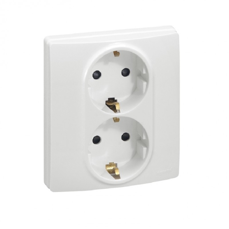 LEGRAND 672233 Модуль розетки 2 х 2К+З со шторками LEGRAND 672233 Модуль розетки 2 х 2К+З со шторками