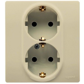 LEGRAND 672323 Модуль розетки 2 х 2К+З