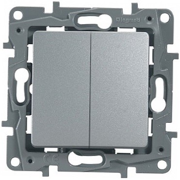LEGRAND 672412 Выключатель/переключатель 2-клавишный LEGRAND 672412 Выключатель/переключатель 2-клавишный