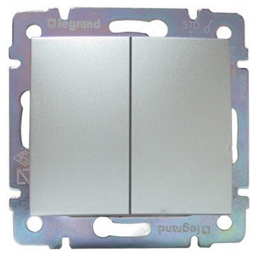 LEGRAND 770218 Выключатель без фиксации перекидной двухклавишный 10A 250В