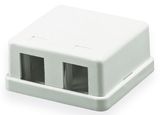 Корпус настенной розетки для установки 2-х вставок типа Keystone Jack Hyperline SBB1-2-WH