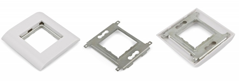 Hyperline FP-M45-1-WH Лицевая панель 80х80мм для 2-х модулей 45х22.5 (аналогов Mosaic) Hyperline FP-M45-1-WH Лицевая панель 80х80мм для 2-х модулей 45х22.5 (аналогов Mosaic)
