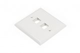 Лицевая панель 86х86мм для 2-х вставок типа Keystone Jack Hyperline FP-E-2-WH