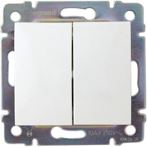 LEGRAND 774405 Выключатель 2-клавишный LEGRAND 774405 Выключатель 2-клавишный