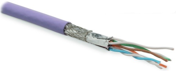 Hyperline SFTP4-C7-P26-IN-LSZH-VL-500 (500 м) Кабель витая пара