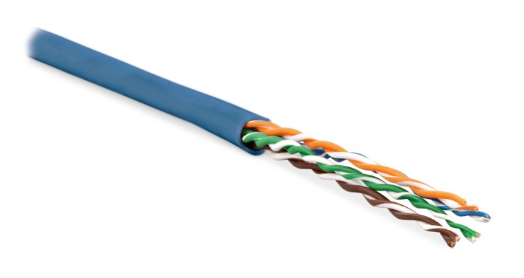 Hyperline UUTP4-C5E-P24-IN-LSZH-BL-100 (100 м) Кабель витая пара