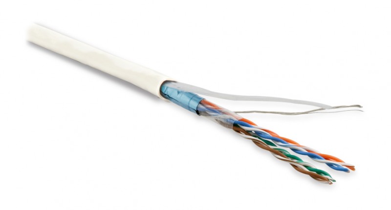Hyperline FUTP4-C5E-P26-IN-LSZH-WH-100 (100 м) Кабель витая пара