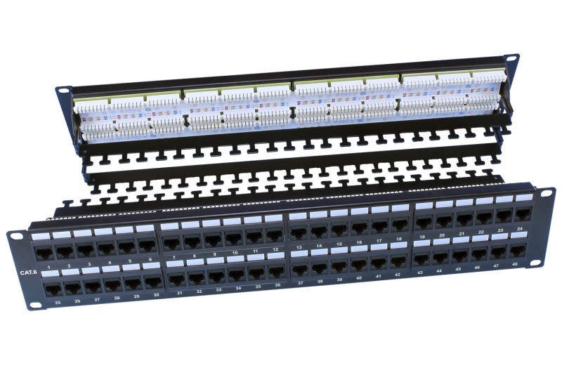 Hyperline PP3-19-48-8P8C-C6-110D Патч-панель 19" Hyperline PP3-19-48-8P8C-C6-110D Патч-панель 19"
