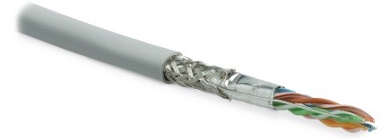 Hyperline SFUTP4-C5E-S24-IN-LSZH-GY-305 (305 м) Кабель витая пара SF/UTP