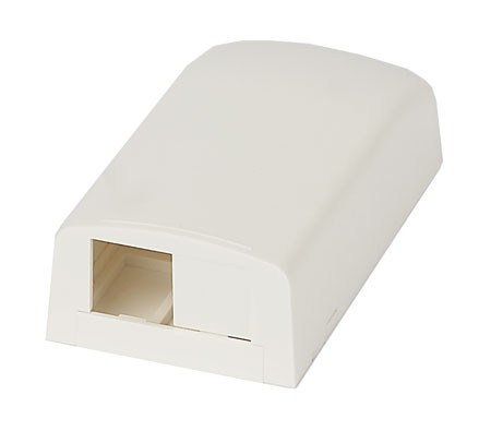 PANDUIT CBX2AW-AY Коробка поверхностного монтажа для одного или двух модулей Mini-Com®; имеет съемную заглушку для второго модуля