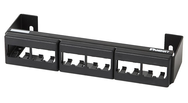 PANDUIT CWPP12WBL Настенная модульная патч-панель Mini-Com® со встроенным кронштейном PANDUIT CWPP12WBL Настенная модульная патч-панель Mini-Com® со встроенным кронштейном