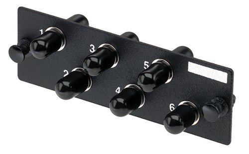 PANDUIT FAP8WST Панель OPTICOM для 8 ST симплексных многомодовых оптических адаптеров с муфтами из фосфористой бронзы (замена на FAP8WSTZ)