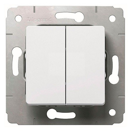 LEGRAND 773658 Выключатель 2-клавишный LEGRAND 773658 Выключатель 2-клавишный