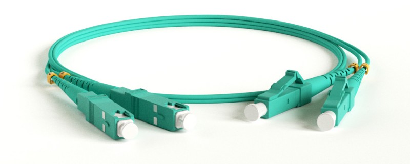 Hyperline FC-D2-503-LC/PR-SC/PR-H-1M-LSZH-AQ Патч-корд волоконно-оптический (шнур) MM 50/125(OM3)