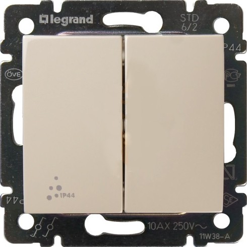 LEGRAND 774198 Переключатель на 2 направления 2-х клавишный LEGRAND 774198 Переключатель на 2 направления 2-х клавишный