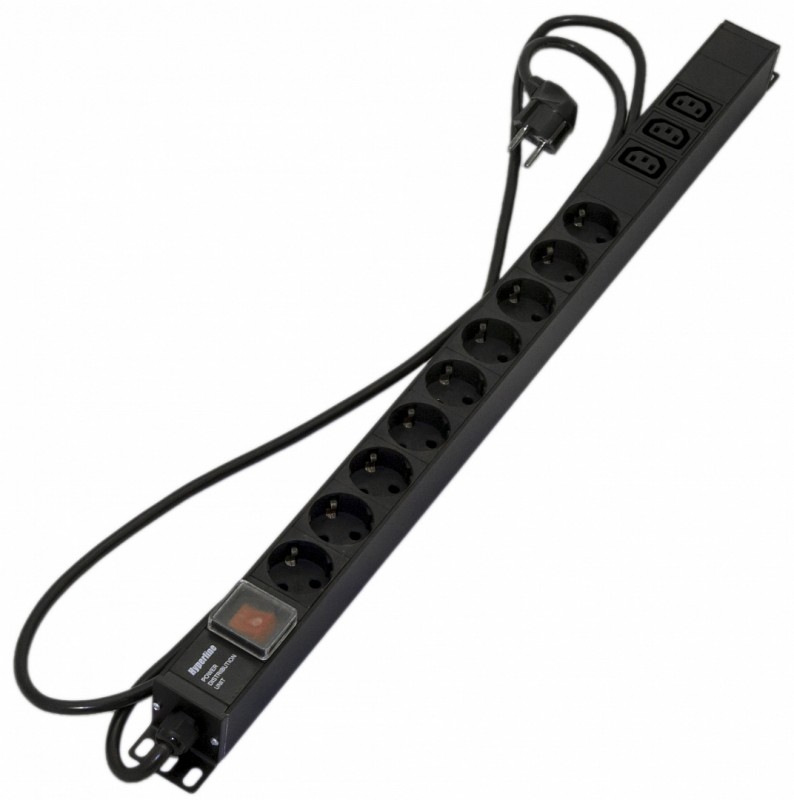 Hyperline SHE-9SH-3IEC-S-2.5EU Блок розеток Hyperline SHE-9SH-3IEC-S-2.5EU Блок розеток