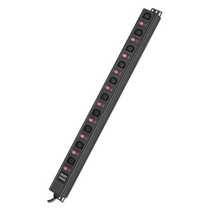 DKC / ДКС R519IEC10SWCD Блок распределения питания вертикальный для 19" шкафов DKC / ДКС R519IEC10SWCD Блок распределения питания вертикальный для 19" шкафов