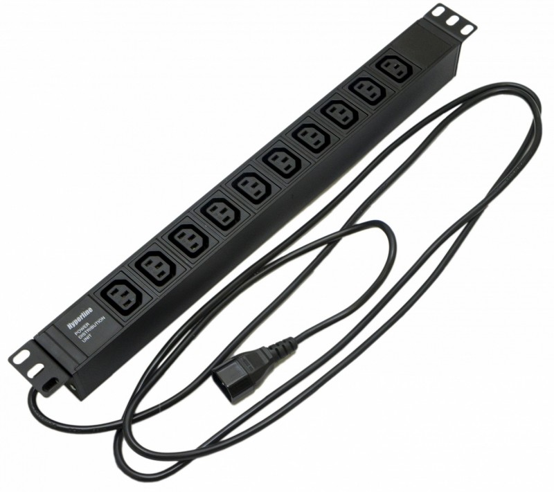Hyperline SHE19-10IEC-2.5IEC Блок розеток для 19" шкафов Hyperline SHE19-10IEC-2.5IEC Блок розеток для 19" шкафов