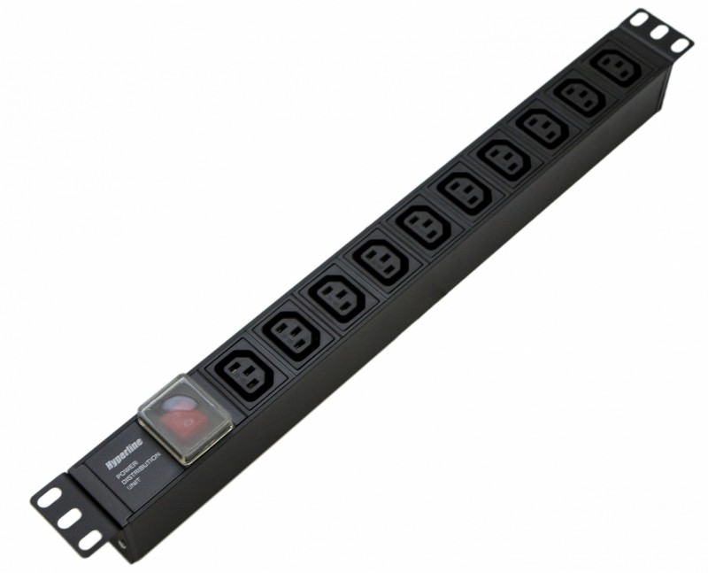 Hyperline SHE19-10IEC-S-IEC Блок розеток для 19" шкафов