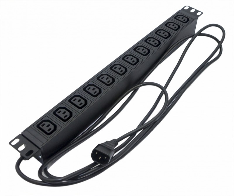 Hyperline SHE19-12IEC-2.5IEC Блок розеток для 19" шкафов Hyperline SHE19-12IEC-2.5IEC Блок розеток для 19" шкафов