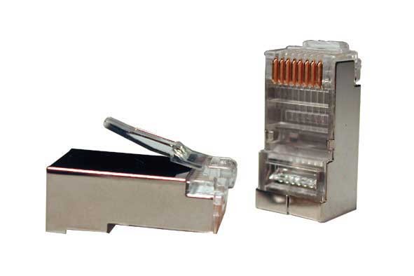 Hyperline PLUG-8P8C-U-C5-SH-100 Разъем RJ-45(8P8C) под витую пару Hyperline PLUG-8P8C-U-C5-SH-100 Разъем RJ-45(8P8C) под витую пару