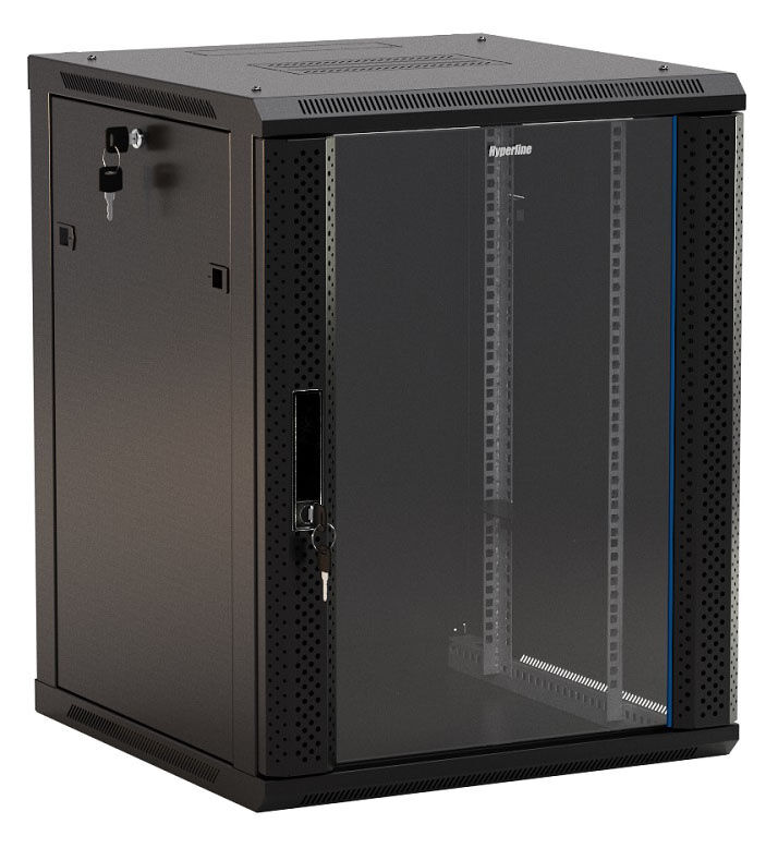 Hyperline TWB-0666-GP-RAL9004 Шкаф настенный 19-дюймовый (19") Hyperline TWB-0666-GP-RAL9004 Шкаф настенный 19-дюймовый (19")