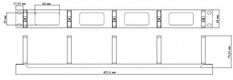 Hyperline CM-1U-PL Кабельный организатор с пластиковыми кольцами 55x44 мм
