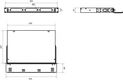 Hyperline FO-19V-1U-3xSLT-W130H30-24UN-BK Бокс оптический универсальный 19" выдвижной