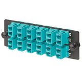 Панель OPTICOM для 12 LC 10Gig&trade; дуплексных многомодовых оптических адаптеров с муфтами из циркониевой керамики PANDUIT FAP12WAQDLCZ (морская волна)