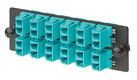 PANDUIT FAP12WAQDLC Панель OPTICOM для 12 LC 10GIG™ дуплексных многомодовых оптических адаптеров с муфтами из фосфористой бронзы (морская волна) (замена на FAP12WAQDLCZ)