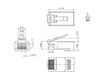 Hyperline PLEZ-8P8C-U-C6-100 Разъем легкой оконцовки RJ-45 (8P8C) под витую пару Hyperline PLEZ-8P8C-U-C6-100 Разъем легкой оконцовки RJ-45 (8P8C) под витую пару