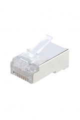 Разъем RJ-45 под витую пару Hyperline PLUG-8P8C-U-C6-SH-100 (8P8C)