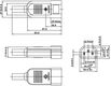 Hyperline CON-IEC320C14 Разъем IEC 60320 C14 220В 10A на кабель (плоские выступающие штыревые контакты в пластиковом обрамлении)
