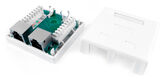 Hyperline SB1-2-8P8C-C6-SH-WH Розетка компьютерная RJ-45(8P8C) Hyperline SB1-2-8P8C-C6-SH-WH Розетка компьютерная RJ-45(8P8C)