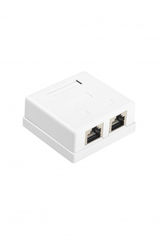 Розетка компьютерная RJ-45 Hyperline SB1-2-8P8C-C6-SH-WH (8P8C)