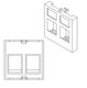 Hyperline SIP2-2N-M45-45 Вставка 45x45 (аналог Mosaic) для 2х модулей формата Keystone Jack Hyperline SIP2-2N-M45-45 Вставка 45x45 (аналог Mosaic) для 2х модулей формата Keystone Jack