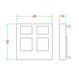 Hyperline SIP2-2N-M45-45 Вставка 45x45 (аналог Mosaic) для 2х модулей формата Keystone Jack Hyperline SIP2-2N-M45-45 Вставка 45x45 (аналог Mosaic) для 2х модулей формата Keystone Jack
