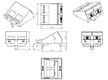 Hyperline SIP3A-2K-M45-45 Вставка угловая 45x45 (аналог Mosaic) для 2х модулей Кeystone Jack