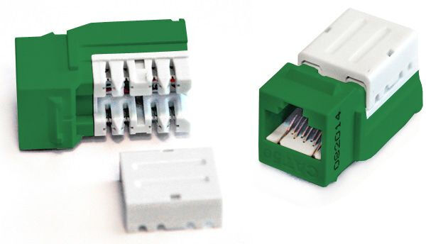 Hyperline KJNE-8P8C-C5e-90-GN Вставка Keystone Jack RJ-45(8P8C) Hyperline KJNE-8P8C-C5e-90-GN Вставка Keystone Jack RJ-45(8P8C)
