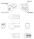 Hyperline KJNE-8P8C-C5e-90-GN Вставка Keystone Jack RJ-45(8P8C)