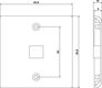 Hyperline FP-E-1-WH Лицевая панель 86х86мм для 1-й вставки типа Keystone Jack Hyperline FP-E-1-WH Лицевая панель 86х86мм для 1-й вставки типа Keystone Jack