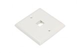 Лицевая панель 86х86мм для 1-й вставки типа Keystone Jack Hyperline FP-E-1-WH