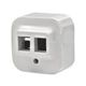 LEGRAND 782226 Адаптер для 1 или 2 розеток RJ45 Keystone ( для установки использовать коннекторы RJ45 Keystone 632703 и 632705 ) белый