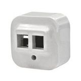 Адаптер для 1 или 2 розеток RJ45 Keystone белый LEGRAND 782226 ( для установки использовать коннекторы RJ45 Keystone 632703 и 632705 )