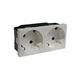 LEGRAND 79282 Модуль розетки 2х2К+3 под углом 45°