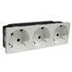 LEGRAND 77253 Модуль розетки 3х2К+3 под углом 45°