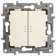 LEGRAND 672316 Выключатель/переключатель 2-клавишный с подсветкой