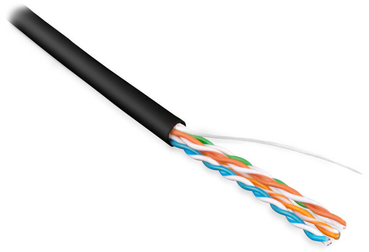 Hyperline UUTP4-C5E-S24-IN-LSZH-BK-305 (305 м) Кабель витая пара