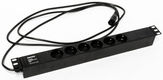 Hyperline SHE19-6SH-2.5IEC Блок розеток для 19" шкафов