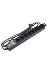 Блок розеток для 19&amp;quot; шкафов Hyperline SHE19-6SH-S-2.5EU&nbsp;<img style='position: relative;margin:0' src='/image/only_to_order_edit.gif' alt='На заказ' title='На заказ' />